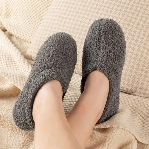 Vista 2 de RockDove - Pantuflas de vellón de estilo cerrado para mujer, ideales para interiores