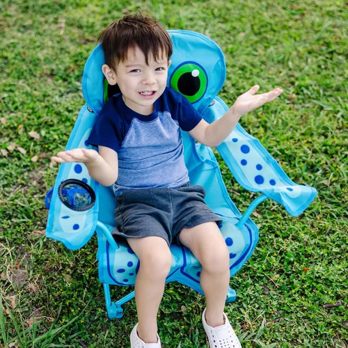 Vista 2 de Melissa & Doug Sunny Patch Flex Octopus - Silla de playa plegable para niños (embalaje sin frustraciones)