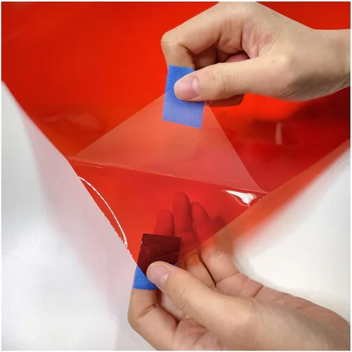Vista 4 de BDF Película para ventana de tarjetas color rojo transparente - 24in X 12ft