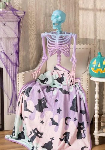 Vista 2 de Esqueleto Articulado Crazy Bones de 5FT en Decoración Arcoíris Multicolor