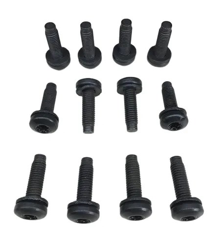 Vista 2 de 12 tornillos Torx para marco de parabrisas y bisagra Compatible con Jeep Wrangler JK 2007 a 2018 Estilo OEM con arandela de nailon correcta