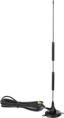 Vista 6 de Bingfu Alta ganancia 10dBi 0.14 oz LTE Base magnética celular MIMO SMA antena macho con cable RG58 compatible con 4G LTE Router CPE inalámbrico