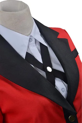 Vista 4 de 7 piezas de disfraz de anime de Jabami Yumeko Yomoduki Runa uniforme escolar trajes de cosplay para mujer