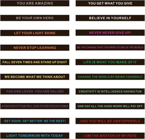Vista 3 de QEERBSIN 20 pulseras de goma con cita motivacional, pulseras inspiradoras para estudiantes, pulseras elásticas unisex, regalos perfectos