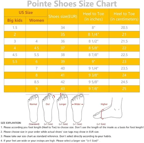 Vista 7 de SHOLING Zapatos de punta profesionales para mujer con almohadillas para los dedos
