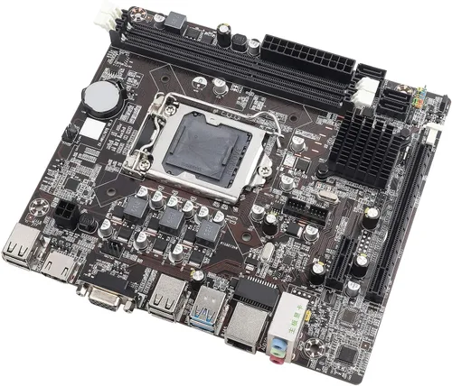 Vista 3 de Placa base para computadora de escritorio, placa base LGA 1155 USB3.0 SATA para B75, totalmente compatible con memoria de escritorio DDR3