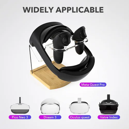 Vista 4 de VR Stand Accessories Compatible with Quest Meta Quest Pro Acrlic Display Holder for Touch Controllers Accessories
