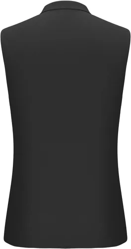 Vista 5 de Camisetas negras para hombre, a la moda, con botones, estilo waffle, ajuste muscular, para verano, casual, ajustada, lisas
