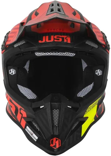 Vista 3 de Just1 Racing J12 Syncro - Casco de motocicleta de motocross todoterreno de fibra de carbono MX