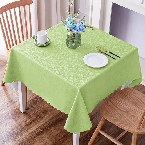 Vista 91 de Smiry Mantel cuadrado, mantel de vinilo resistente al agua, lavable, para cocina y comedor (azul bebé, 54 x 54 pulgadas)