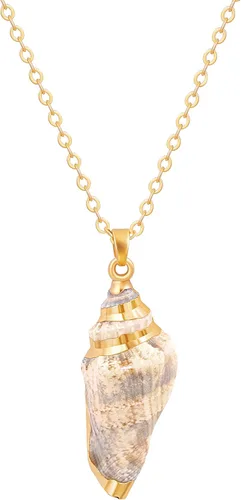 Vista 34 de Aobei Pearl Collar chapado en oro de 18 quilates con dije de cruz de corazón, corazón, estrella, león, mal de ojo, amor, medallón, clip de papel