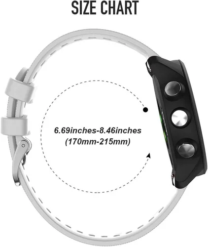 Vista 6 de ANCOOL Correa de reloj Garmin Forerunner 245/165/55/645, correa de reloj deportiva de silicona de 0.787 pulgadas compatible con Garmin Vivoactive