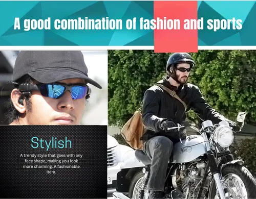 Vista 7 de Gafas de sol Bluetooth para hombre, lentes polarizadas, diseño plegable, auriculares ajustables integrados