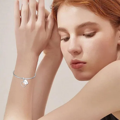 Vista 62 de PROESS Dije para padre, madre e hija, pulsera de plata de ley para pulseras, regalos de cumpleaños, día de San Valentín, para hija, madre, amante