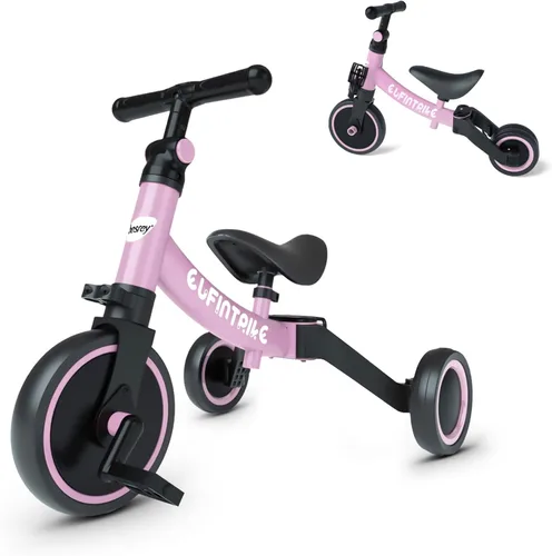 Vista 11 de besrey Bicicleta 5 en 1 para niños de 1 año a 4 años, triciclo para niños pequeños, triciclo para niños, juguetes para niños y niñas, entrenamiento