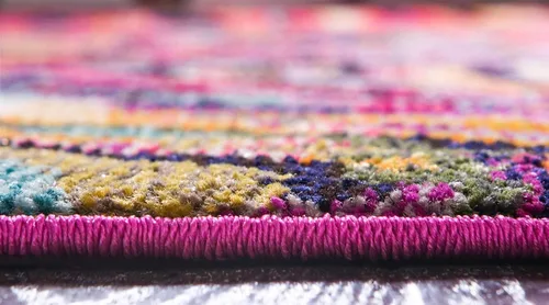Vista 4 de Unique Loom - Colección Estrella, alfombra moderna de área con diseño colorido, abstracto, geométrico y degradado