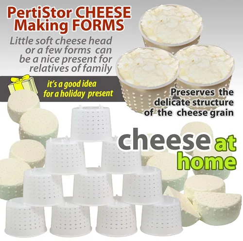 Vista 9 de PetriStor - Molde de queso pequeño para hacer queso de 1/3 cuartos de galón, forma de crema suave casera - Moldes para queso fresco casero - Feta