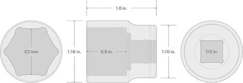 Vista 2 de TEKTON - Dado de encastre (pulgada)