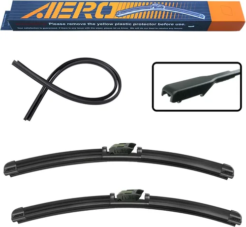 Vista 35 de AERO Avenger - Limpiaparabrisas prémium de 24 + 22 pulgadas para todas las estaciones, repuesto del fabricante original del equipo original