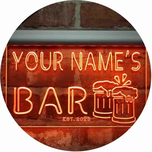 Vista 21 de ADVPRO Letrero de neón LED personalizado con texto en inglés «Your Name Est Year» (12 x 8.5 pulgadas) st4s32-w1-tm-b