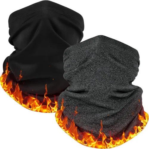 Vista 7 de HONGTEYA Polaina de cuello de invierno para hombres y mujeres, resistente al viento, máscara facial para clima frío, esquí, deportes al aire libre