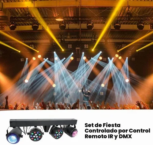 Vista 3 de MUSYSIC Kit de espectáculo de luz LED, paquete de iluminación de brillo de escenario con soporte de luz, barra LED y brillo de fiesta, soporte