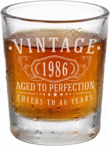 Vista 7 de Vintage 2005 16oz Grabado Shot Glass 21st cumpleaños regalos him her 1.0 Claro