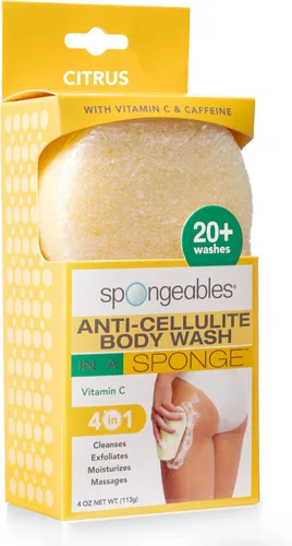Vista 12 de Spongeables Jabón Corporal Anticelulítico en una Esponja de Más de 20 Lavados, Aloe Fresco, 1 Unidad Verde aloe