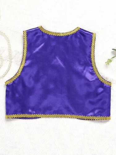 Vista 6 de Chaleco de disfraz para fiesta de carnaval para niños, disfraz de príncipe árabe, ropa de abrigo de Halloween