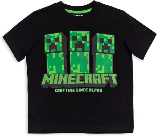 Vista 9 de Minecraft Paquete de 3 camisetas gráficas de manga corta para niños de Mobs
