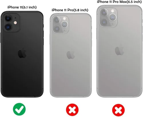 Vista 5 de Funda magnética compatible con iPhone 11 de 6.1 pulgadas, funda magnética para iPhone 11 con cubierta de cámara y soporte de grado militar, a prueba