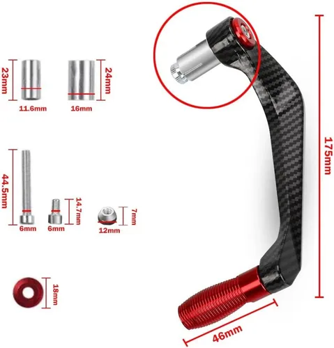 Vista 2 de for CB750 Hornet CB 750 2023 2024 Motorcycle Accessories Handlebar Grips Brake Clutch Levers Handle Bar Guard(Black)