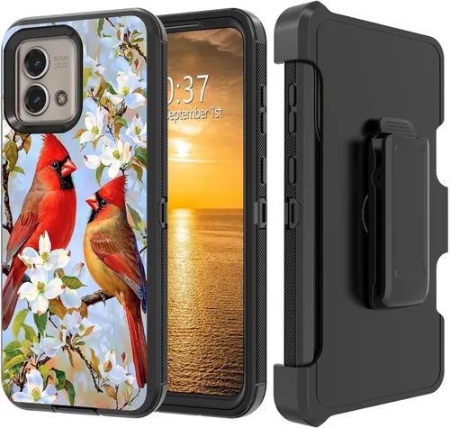 Vista 101 de Funda para Moto G Stylus 5G 2023 con funda de clip para cinturón y soporte, resistente de doble capa, resistente a prueba de golpes, para Motorola