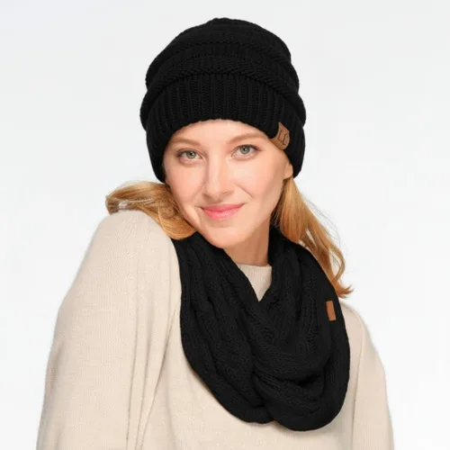 Vista 16 de C.C Trendy Warm Chunky Soft Stretch Cable Knit Beanie