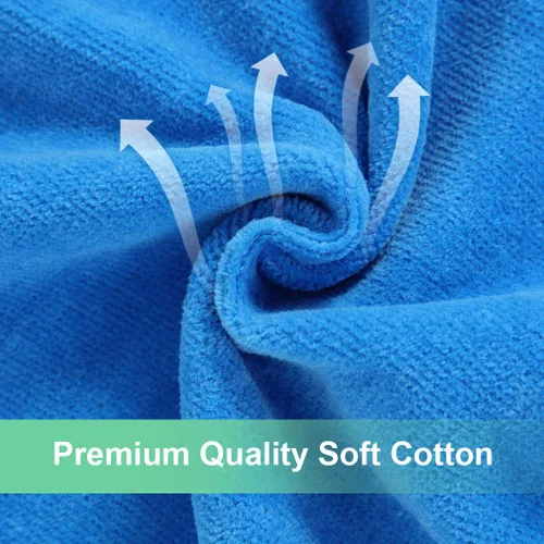 Vista 5 de Michley - Bata de algodón con capucha para niños y niñas de 0 a 6 años, Azul