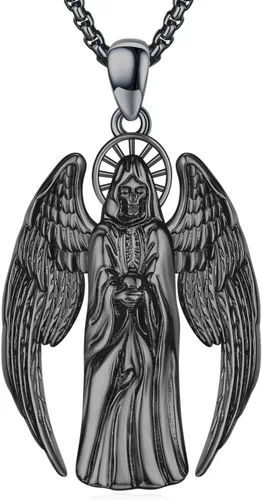 Vista 128 de 925 Sterling Silver Patron Saint Amulet Necklace for Men Women plateado