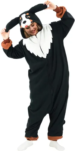 Vista 2 de Bernese Mountain Dog onesie adult Unisex Dog Adult Pajamas Halloween Christmas Party Cosplay One Piece Costume