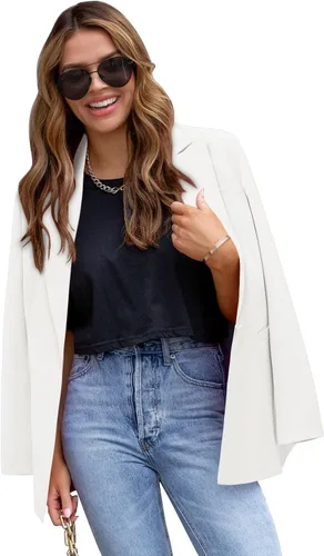 Vista 2 de CHICZONE Womens Casual Blazer Long Sleeve Open Front Lapel Button Work Office Blazer Jacket