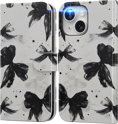 Vista 51 de DEENAKIN Funda tipo cartera para iPhone 15 con tarjetero + clip para efectivo, bloqueo RFID, protección contra caídas de grado militar y obras