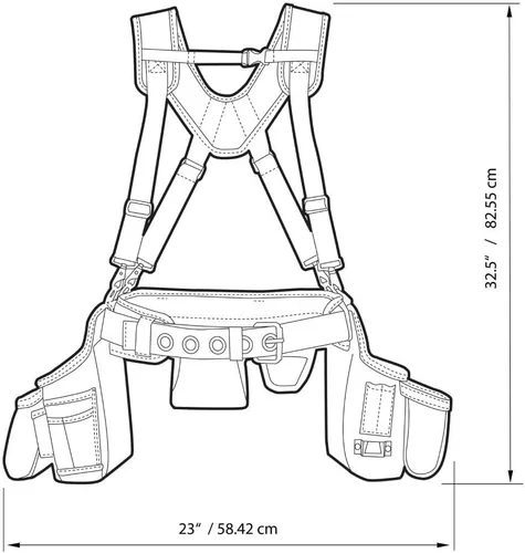 Vista 9 de ToughBuilt - Plataforma de suspensión Framer, correas de ajuste rápido, TB-303-6 Quick-Adjust Straps, Multiple Hang Points, Heavy-Duty