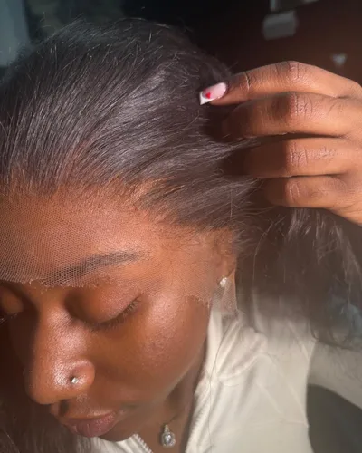 Vista 53 de BEEOS - Peluca frontal encaje HD 13x6 ondas corporales densidad 180% cabello humano nudos decolorados 18 pulgadas