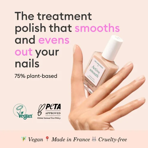 Vista 2 de Manucurist Active Smooth 01 Esmalte Corrector y Cuidado de Uñas - Esmalte de Uñas Nude 2 en 1: Fortalecedor y Crecimiento de Uñas - Sin Lámpara
