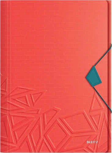 Vista 8 de Leitz Carpeta de 3 solapas, capacidad para hasta 150 hojas A4, cierre elástico, plástico flexible, azul, rango Urban Chic, 46490032