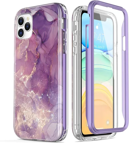 Vista 8 de ESDOT - Funda para iPhone 12 Pro Max con protector de pantalla integrado, funda de grado militar con diseño de moda para mujeres y niñas, funda