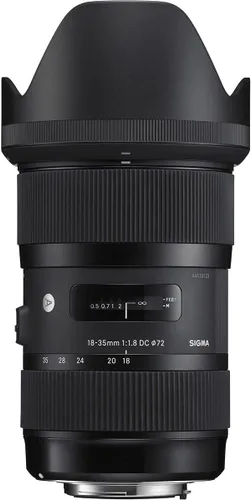 Vista 13 de Lente Sigma F1.8 Art DC HSM de 18 a 35 mm para Canon, negro (210101)