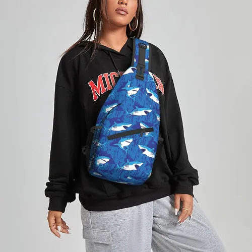Vista 7 de Mochila bandolera para el pecho, bolsa de hombro, gimnasio, ciclismo, viajes, senderismo, mochila para hombres y mujeres.., MultiColor20, Mochilas