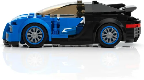 Vista 3 de Conjunto de bloques de construcción de coche de carreras Bugatti de Block Builder (237 piezas). Bloques de construcción de coches de carreras