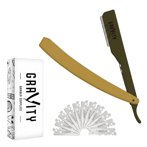 Vista 17 de Kit de afeitado manual GRAVITY RAZORS Profesional – Exposición Ultra, Incluye 10 Hojas Premium, 2mm Expuestas, Negro Mate Professional