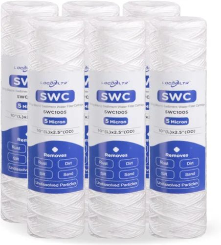Vista 11 de Whole House - Cartucho de filtro de agua para pozo de sedimentos de 10 micrones, 10 x 2.5 pulgadas, repuesto para CW-F, 155186-43, 3WH-STDSW-F02