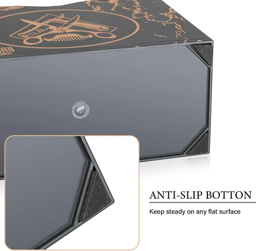 Vista 4 de Noverlife - Caja organizadora profesional para tijeras de barbero, organizador de almacenamiento para tijeras de peluquería de salón, peines, clips